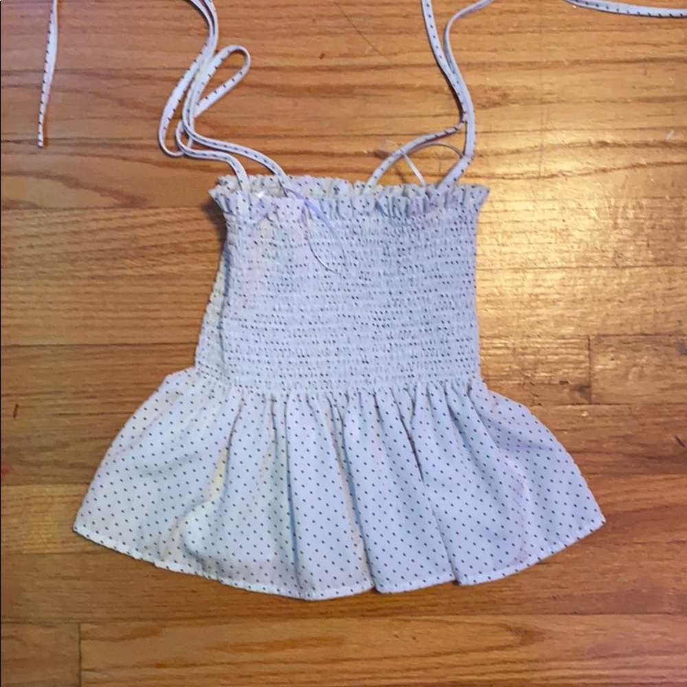 Shein crop top with polka dots
